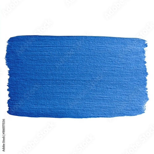 Blue brush strokes on small watercolor paper sheet for artistic and creative background design