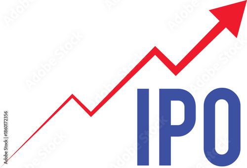 IPO up arrow up grow profit icon graph high
