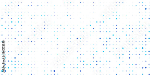 Light BLUE vector modern geometrical circle abstract background. Dotted texture template. Geometric pattern in halftone style with gradient.