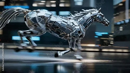 Galloping steeds racing across the plains