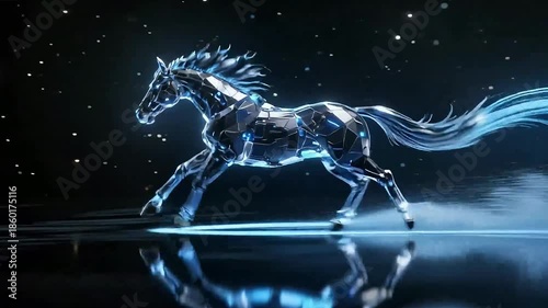 Galloping steeds racing across the plains