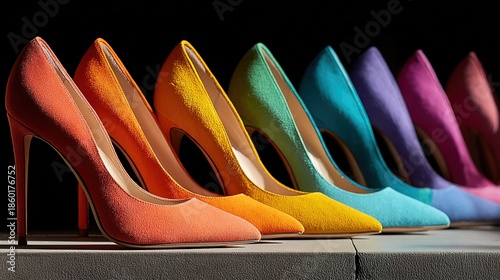 Suede Colorful High Heel Shoes Array Elegant Luxury Fashionable Footwear
