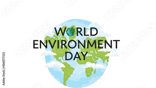 Celebration of World Environment Day with Earth and Nature Elements
