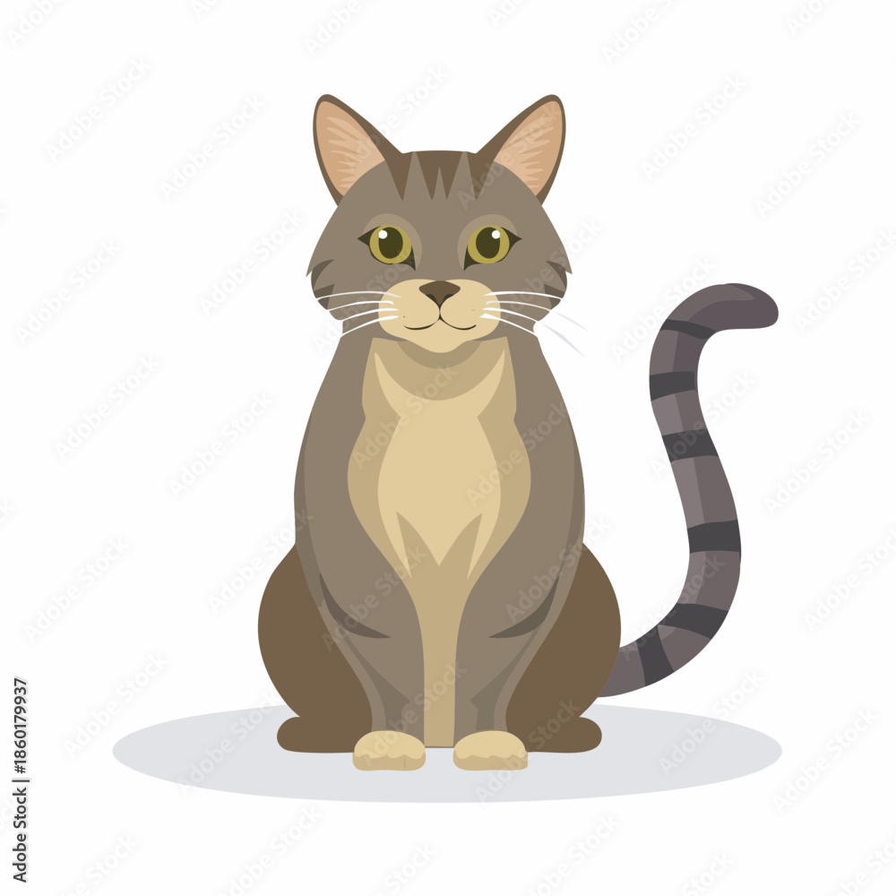 Obraz premium cat on white background