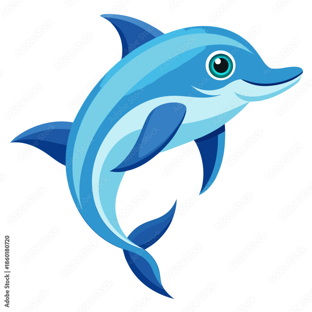 Fototapeta premium dolphin isolated on white background