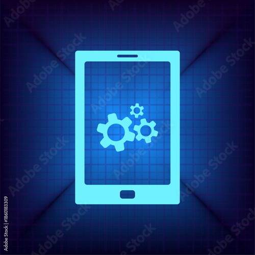 Vector illustration on a blue background