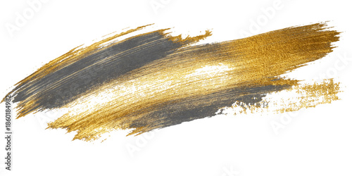 A vibrant orange fish isolated on a white background with a decorative gold paint splash and grunge texture design