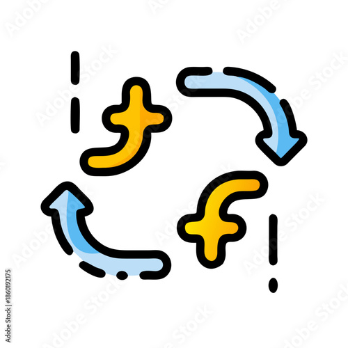 Minimal Abstract Data Flow Symbol with Wave Geometry