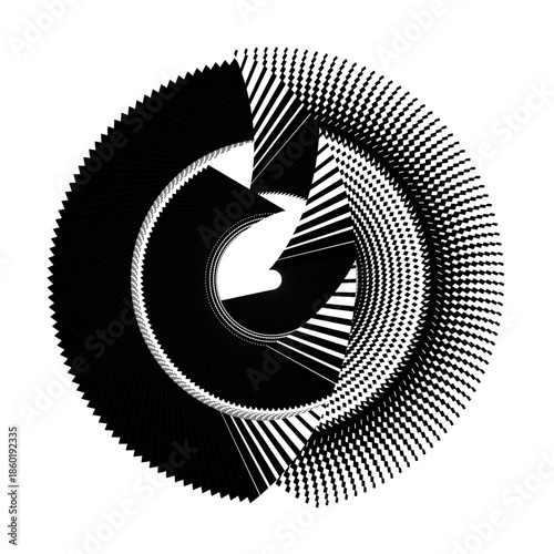 op art modern circle pattern, symbol, vector design element