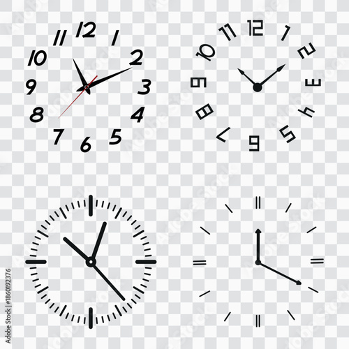 Time Measurement Clock Symbol Flat Style