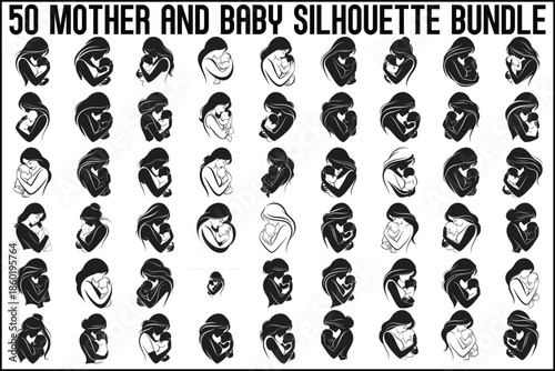 Mother and Baby Silhouette Bundle