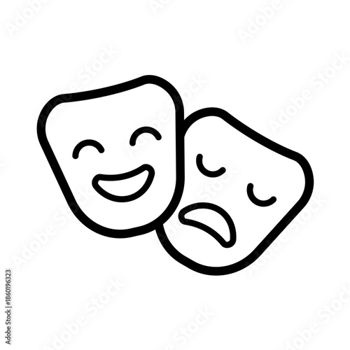 Theater masks - vector icon