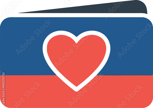 Love Wallet Icon – Heart Symbol on Blue and Red Minimalist Flat Design for Finance and Charity Free Download Love Wallet Icon – Heart Symbol on Blue and Red Minimalist Flat Design for Finance and Charity - GFXLoad