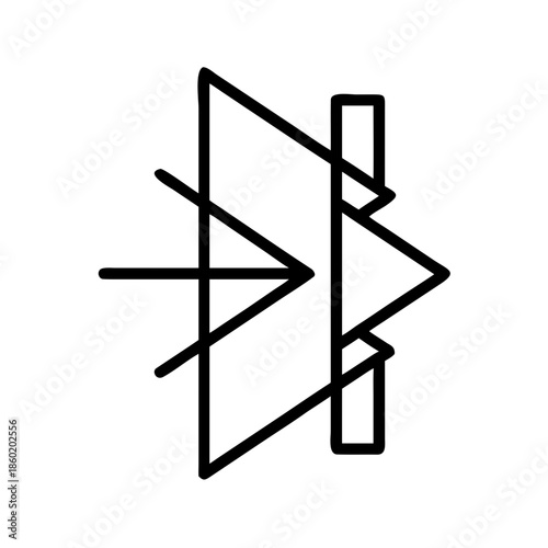 Minimalist Abstract Symbol for Simplicity and Focus