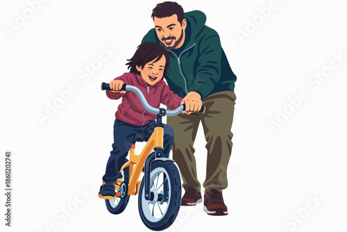 Family members laughing joyfully while learning to balance in a safe and peaceful environment.