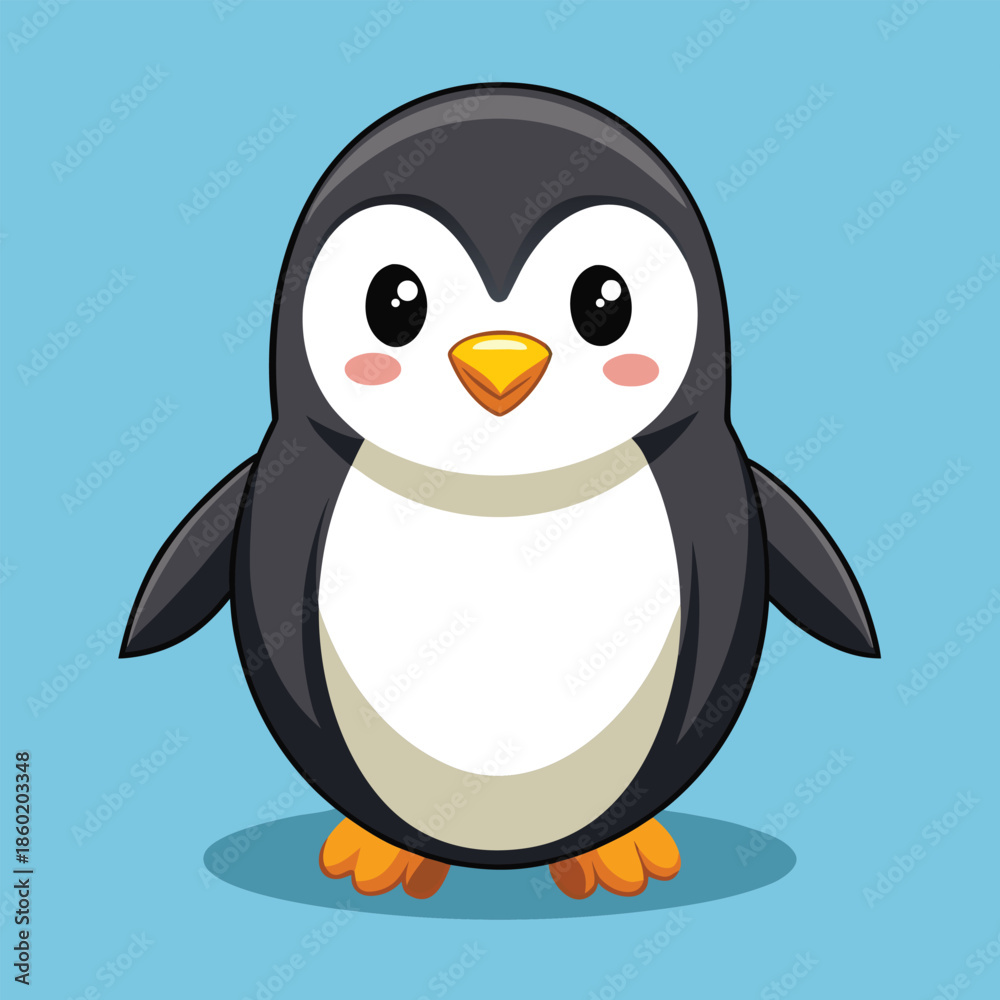 Obraz premium Little penguin cute animal illustration