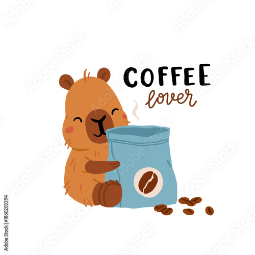 Cozy Capybara Coffee Rituals Vector Set. Capybarista Brewing Specialty Coffee, Pour over, Grinder, Morning Routine, Hygge Lifestyle Illustration