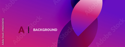 Abstract gradient background. Purple, pink hues blend smoothly. Text reads AI BACKGROUND. Modern design element.