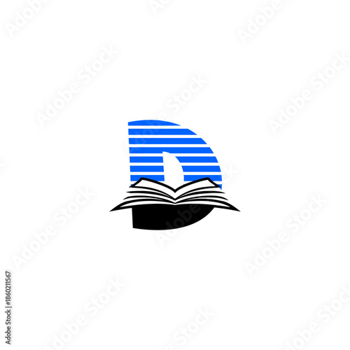 Futuristic Tech Letter D Digi...