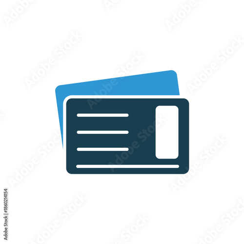 postcard icons outline and Flat Style,transparent background