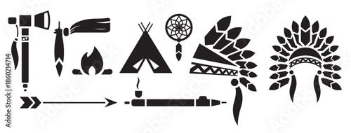  Indian Headdress Indian Headdress Vector