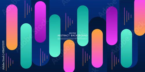 Dynamic and colorful abstract background design. Simple and trendy curved square banner background concept. Vector eps10