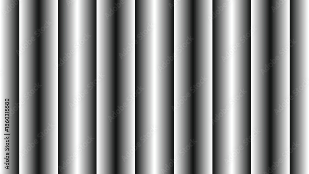 Fototapeta premium The pattern consists of parallel vertical bands that transition from black to white and back to black.