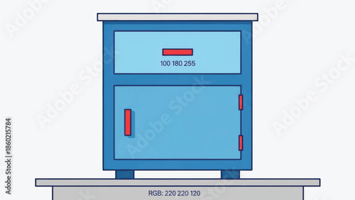 Blue mailbox on pedestal illustrating a compact street-side post box.