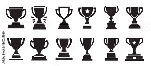  trophy vector set group