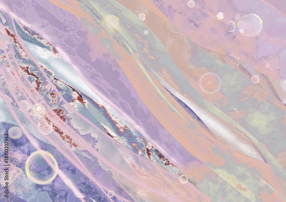 Fototapeta premium Purple Ink Marble Art