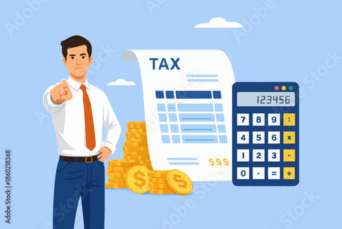 Tax Time and Money Concept