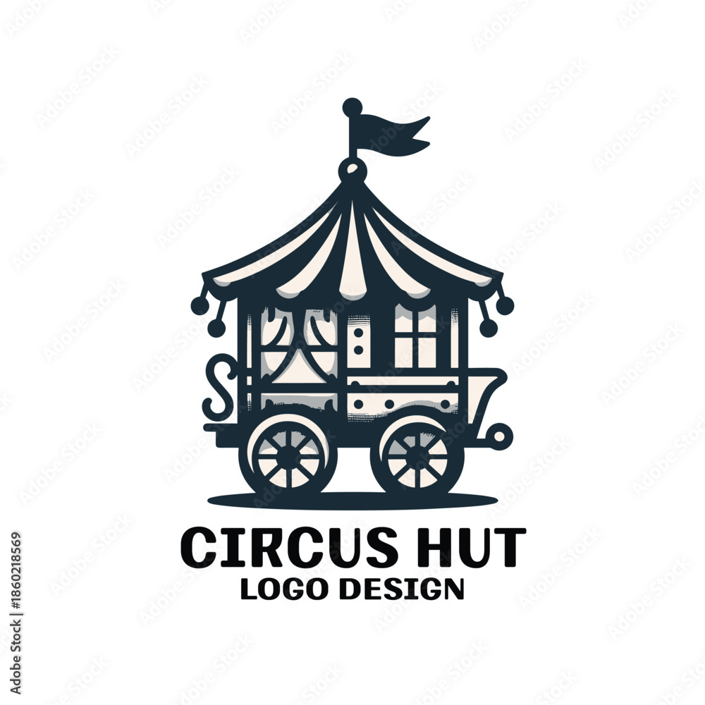 Obraz premium Circu Hut Vector Logo Design