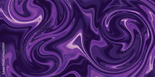 Parallel wave patterns in purple and black liquid marble texture, featuring fluid acrylic paint motion and modern abstract aesthetic