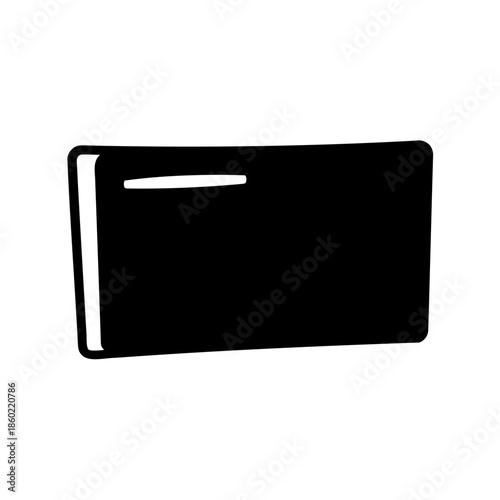 Isolated black book on white background, perfect for use in creative designs