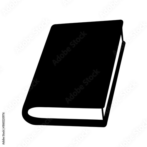 Simple black book with solid cover perfect for academic or literary projects