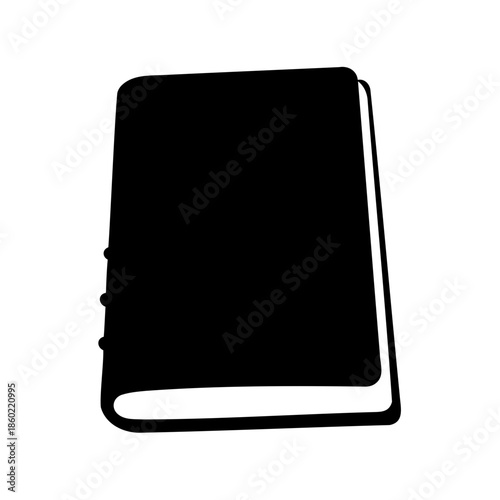 Silhouette of a Closed Hardcover Book, Symbolizing Knowledge and Learning Experiences