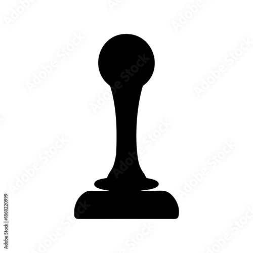 Minimalist Black Chess Pawn Piece Illustration with a Simple Design Aesthetic