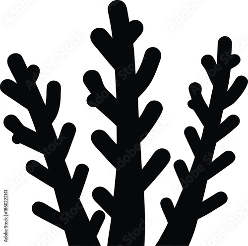 algae based data storage silhouette vector illustration on transparent background