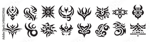 tribal tattoo design vector art illustration