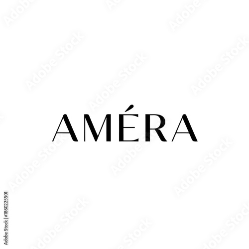 AMERA word logo with accent on E.