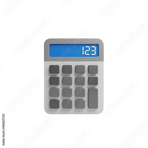 Modern calculator displaying numbers on screen for finance and business calculations