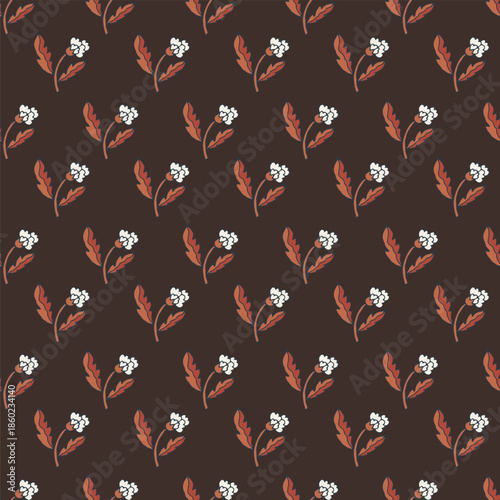 Retro Mini Bouquet Brown Rust