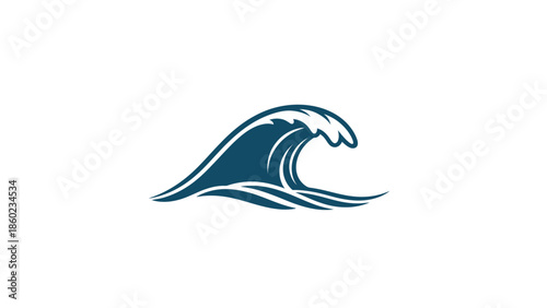 Ocean Wave Illustration Design Element.