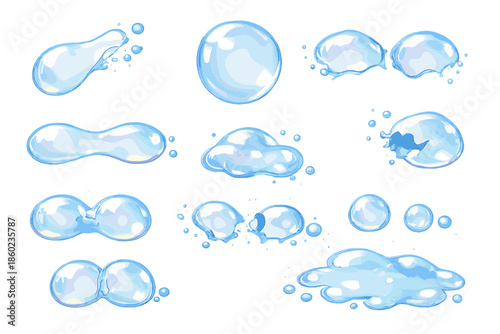 Abstract Water Droplets and Bubbles