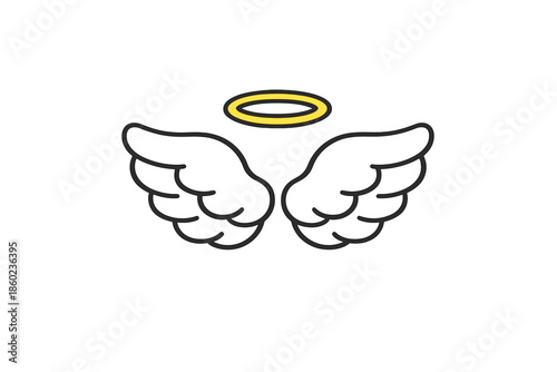 Angel Wings and Halo Icon