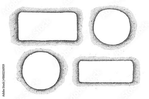 Abstract digital art with glowing borders