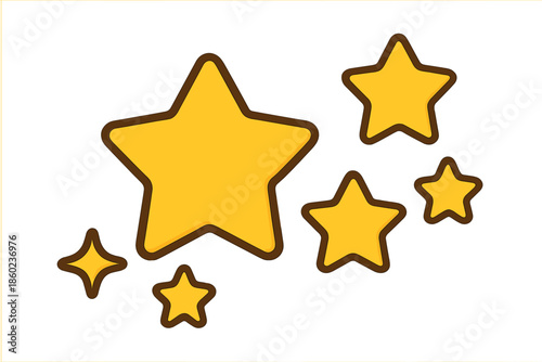 Golden Stars on a Gradient Background