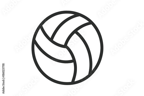 Volleyball icon on a gradient gray background