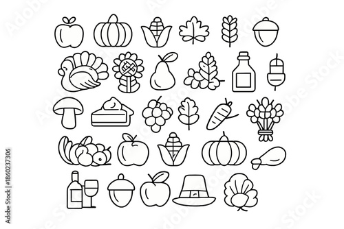 Thanksgiving Icons Collection