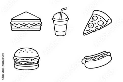 Fast Food Icons Set